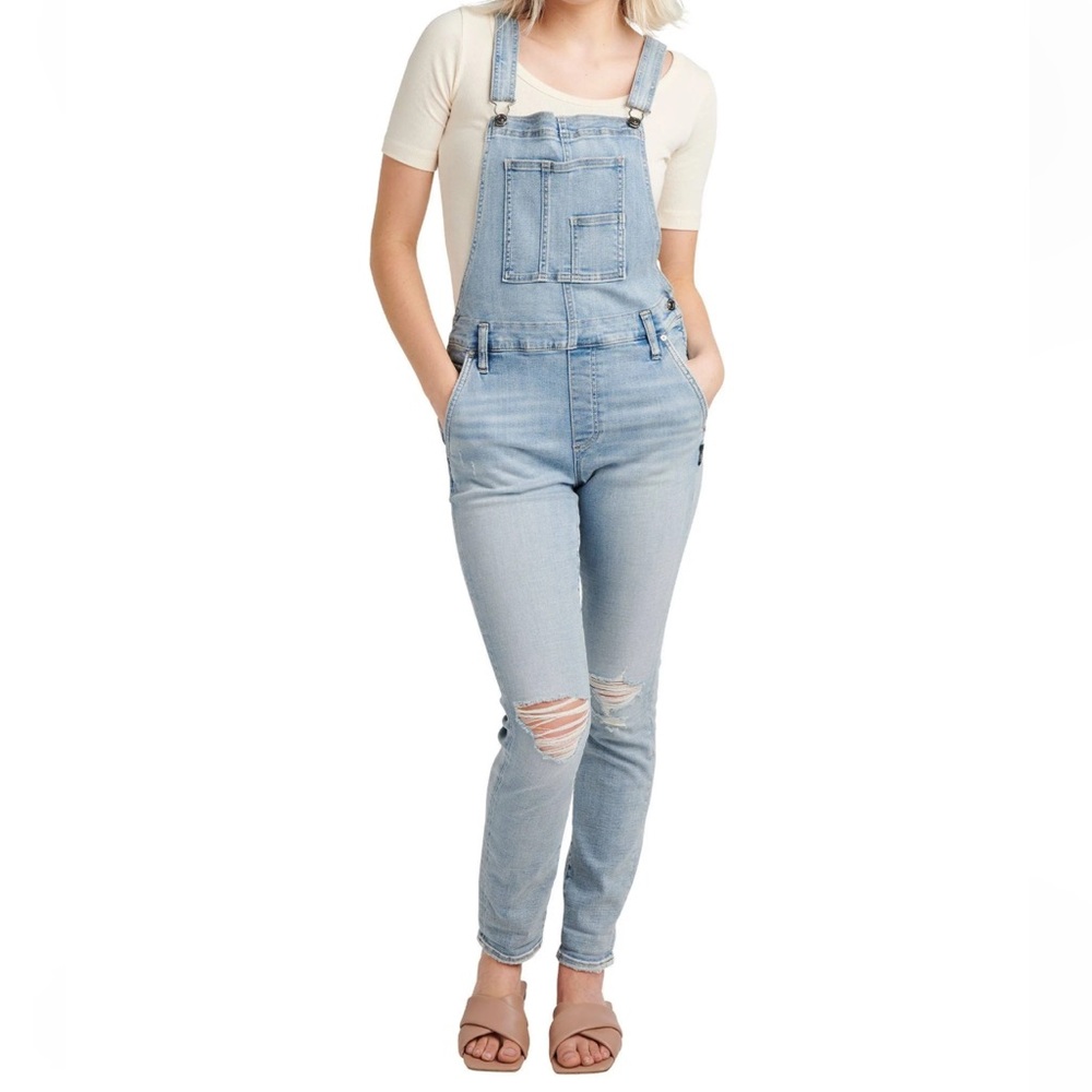 Silver Jeans Skinny Denim Overalls Large